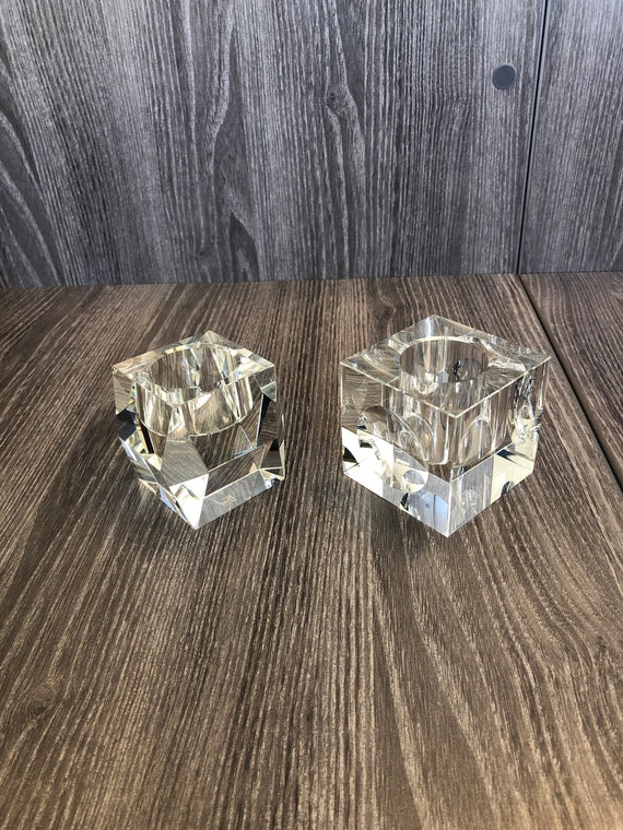 Rosenthal Crystal Candle Holders Etsy