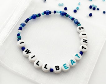 Anorexia / Eating Disorder / Mental Health Recovery Bracelet - I WILL BEAT THIS