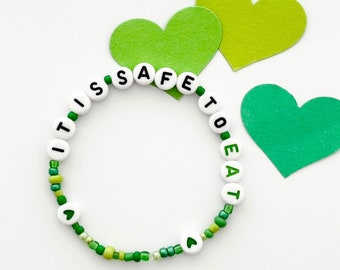 Anorexia / Eating Disorder / Mental Health Recovery Bracelet - SAFE TO EAT
