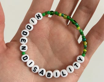 Handmade Beaded Bracelet - HIDDEN DISABILITY