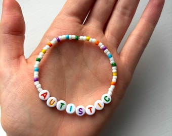 AUTISTIC Neurodiversity/Neurodivergent Bracelet - Hidden Disability Awareness (Autism, ASD) Children's/Small Wrist