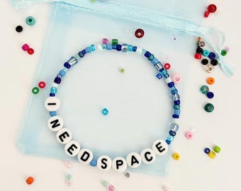 Handmade Beaded Bracelet - I NEED SPACE
