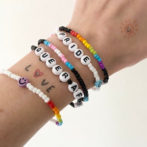 Personalised Beaded Rainbow Bracelet