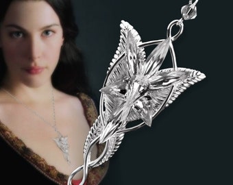 Lord of the Rings LOTR Arwen Evenstar Elfstone Crystal Pendant Necklace Hobbit 