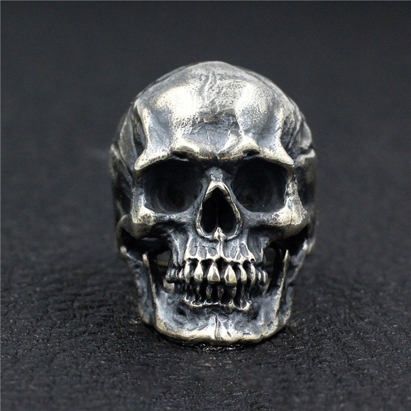 Large skull ring deals