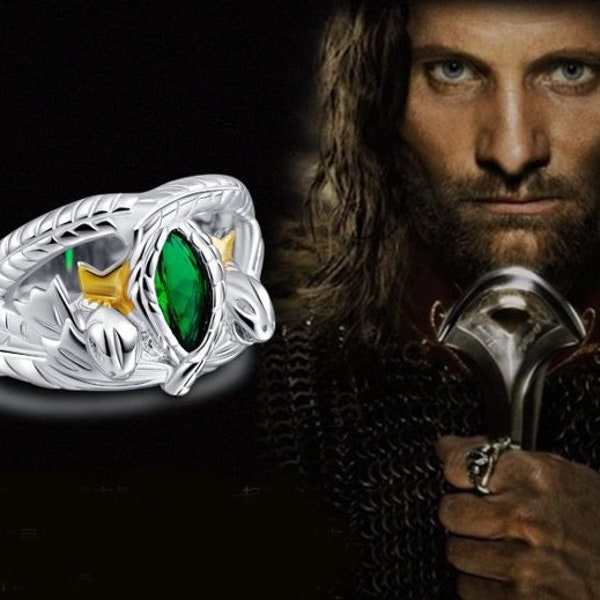 Aragorn 925 Sterling Silver Ring, Ring Of Barahir Aragorn, Lord Of The Rings Jewelry, Aragorn Ring, Gift For Men & Women