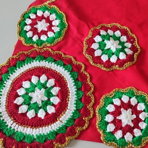 Handmade Crochet Table Runner – Colorful Crochet Table Runner for Dining & Holidays