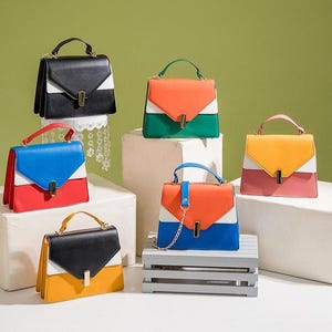 Cartera con asa superior Diane Prismatic