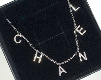 Stilvolle Kette Halskette – Anfangsbuchstaben Halskette – ausgefallenes Design Namenskette – benutzerdefinierte Namenskette –Damen Halskette
