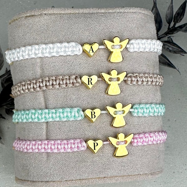 Armband Engel - Kommunion Geschenk Mädchen - Armband Konfirmation - Schutzengel - Firmung Armband - Taufarmband Mädchen - personalisiertes