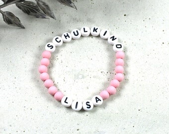 Schulkind Armband - Schulkind - Kinderarmband  - Einschulung - Schulanfang - Kinder Perlenarmband