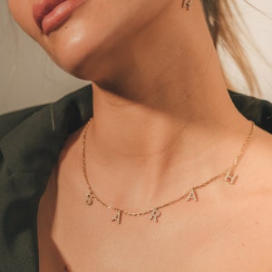Buchstabenkette Namenskette Halskette Damen Kette mit Namen Kette mit Wunschnamen image 2