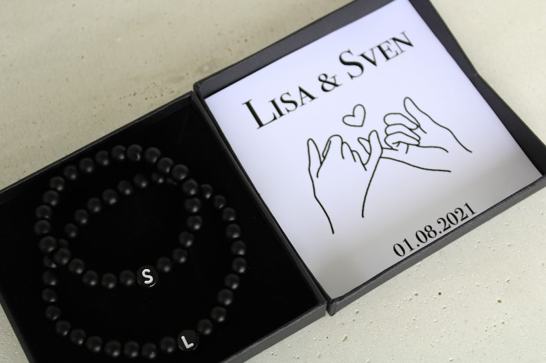 Partnerarmband Pärchen Armband Armband personalisiert Armband für Paare Couple Bracelet Partner Armbänder Perlenarmband image 3