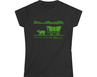 Womens Cut Sons Of Liberty Die Mad Oregon Trail graphic tee