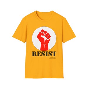 RESIST Shirt, Raised Fist Shirt. Anti Maga Shirt, Resist Fascism Tees, Sons of Liberty Gifts, Veteran Owned Business Liberal Gifts. Leftist image 4