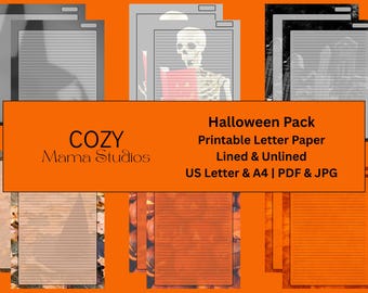 Gruseliges Halloween Briefpapier Set in DIN A4 und Letter - Briefe schreiben, Briefe schreiben, Briefe schreiben, Journaling