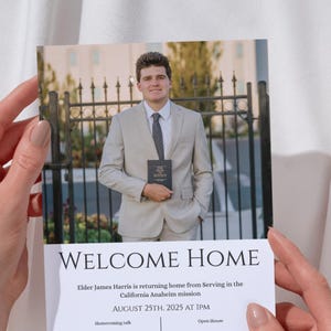 Missionary Homecoming Invitation: Editable LDS Invite (Digital Download)