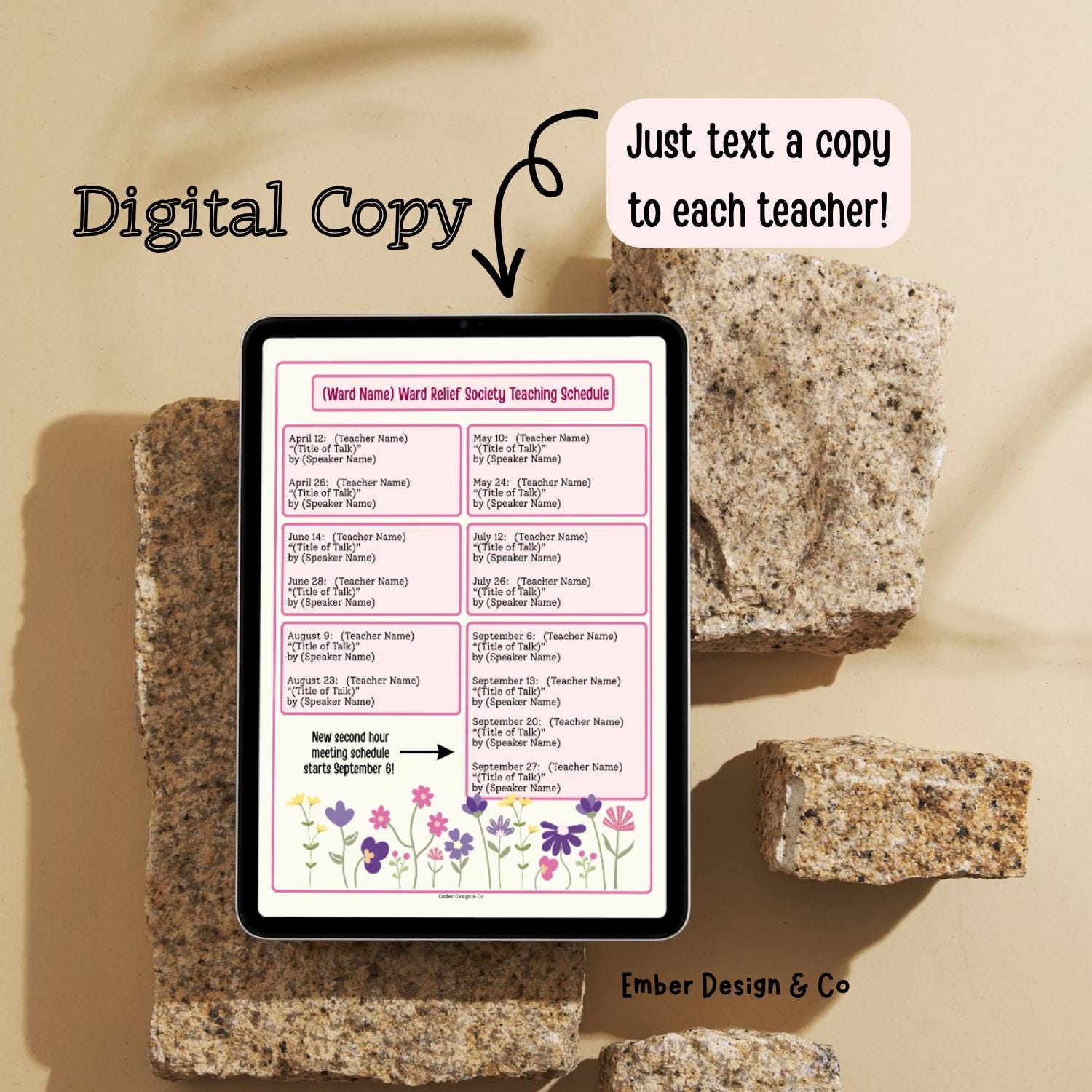 Editable Relief Society Lesson Schedule • Canva Template (digital Download) - Etsy
