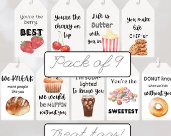 LDS Ministering Treat Gift Tags | Printable Christian Gift Ideas (Digital Download)