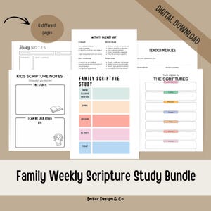 Family Weekly Scripture Study Bundle