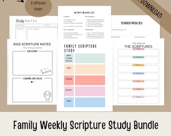 Family Weekly Scripture Study Bundle