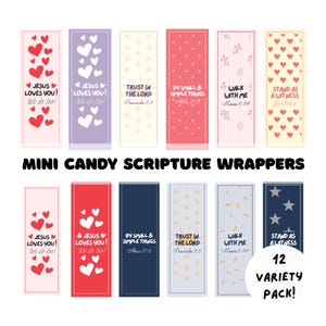 Encouraging Candy Wrappers Printable | Girls Camp Handout | Motivational Notes | Bite Size Candy Labels PDF