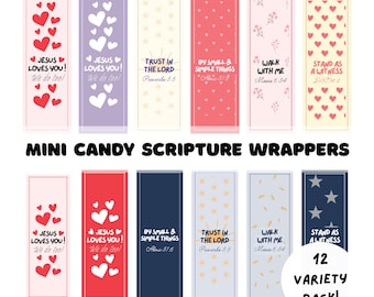 Encouraging Candy Wrappers Printable | Girls Camp Handout | Motivational Notes | Bite Size Candy Labels PDF