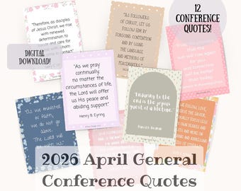General Conference LDS Quote Prints: April 2026 Conference (Digital Download)
