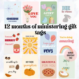 LDS Ministering Gift Tags | Printable Christian Gift Ideas (Digital Download)