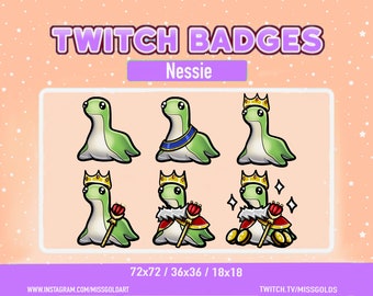 Nessie Apex Legends Badges, Nessie Badges, twitch streamers, sub badges for twitch streamers, Nessie twitch emotes for streamers