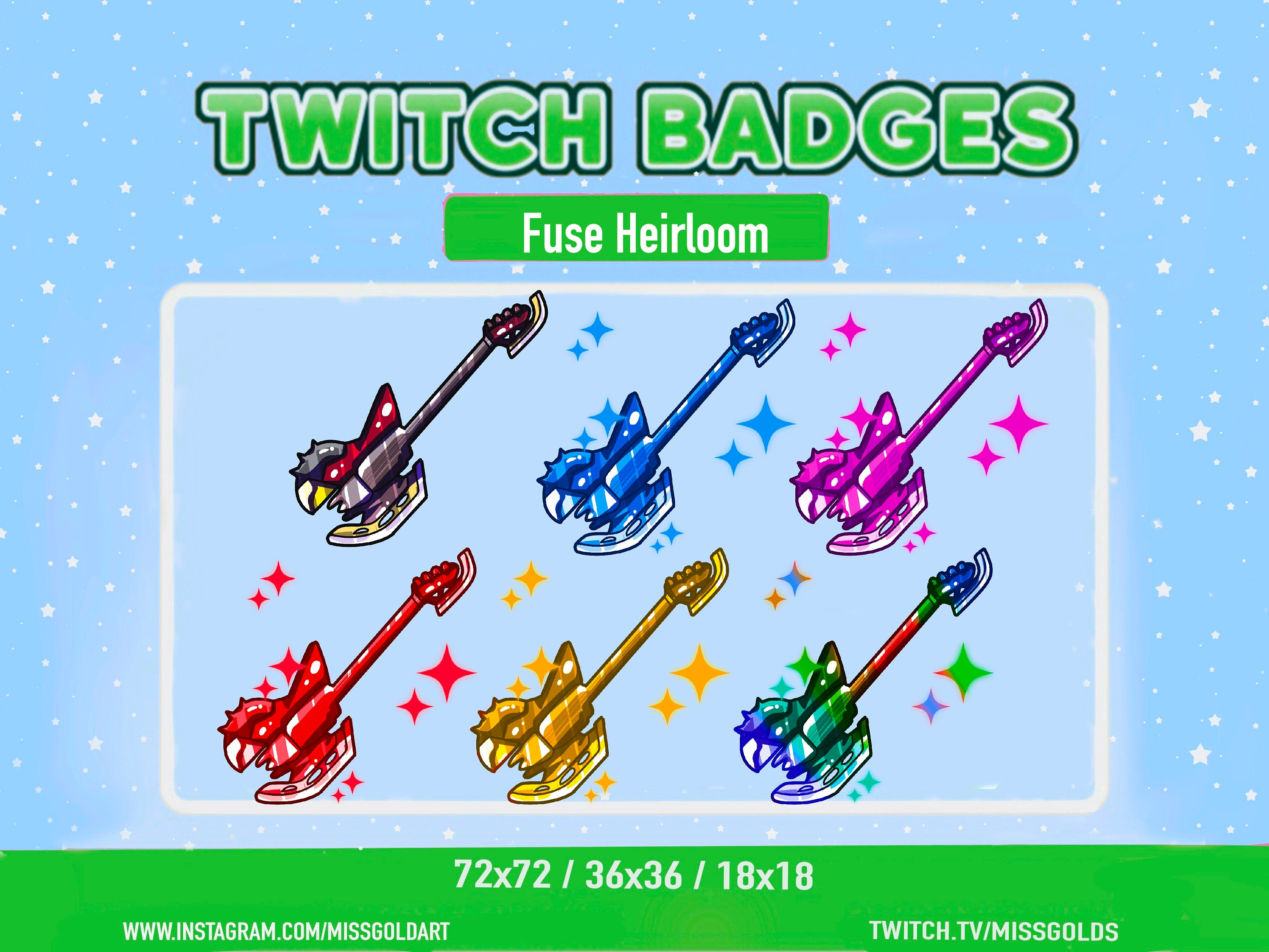 Fuse Heirloom Apex Legends Badges, Fuse Badges, Twitch Streamers, Sub