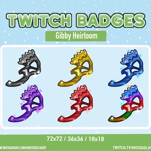 Gibby Heirloom Badges, Gibby Badges, twitch streamers, sub badges for twitch streamers, Gibby Heirloom twitch badges for streamers