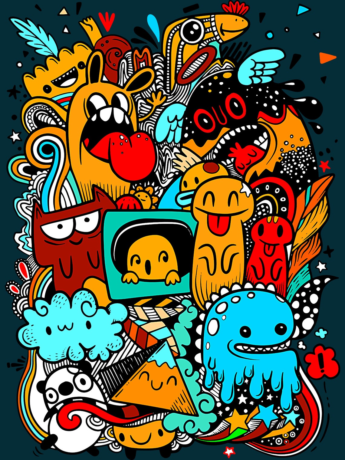 Poster Graffiti sur le mur – Tableau