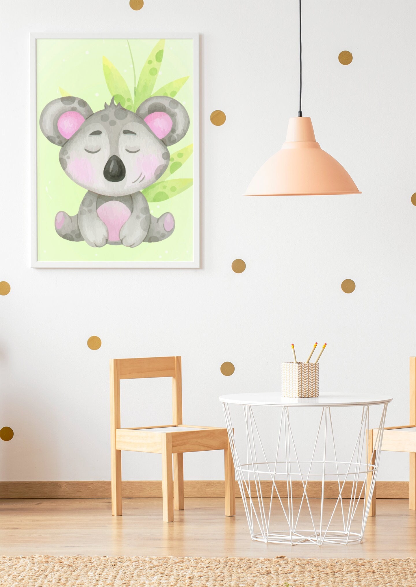 Tableau Enfant, Tableau Bébé, Koala, Toile Animaux, Bébé Animaux, Eucalyptus