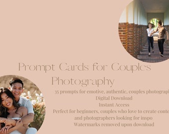 Posing Cards for Photographers, Couples Photography Posing Cards, Photography Posing Guide, Posing Cards for Couples Photography