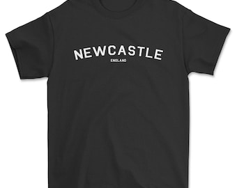 Newcastle t-shirt, district 1 style, regional city north england tshirt.