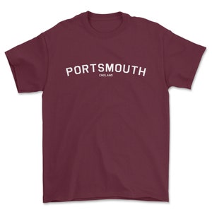 Portsmouth t-shirt, district 1 style, regional city england tshirt.