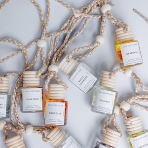 Hanging Car Diffuser: Natural Essential Oil Blend, Dried Flower