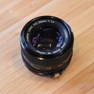 Canon FD 50mm F1.4 - 35mm Film Camera Lens