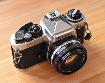 Vintage 80's NIKON F3 35mm-film SLR Camera Body W/ Nikkor 50mm F/1.8 Ai ...