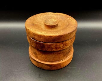 Caja de especias de madera antigua, decoración de decantador de cocina primitiva