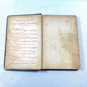 The Gospel in Song by EO Excell: 1885 Copyright for Sunday Schools and Revival Meetings image 6