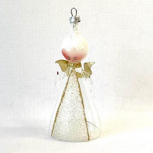 West Germany, Angel with Lighted Candle Christmas Tree Ornament Vintage
