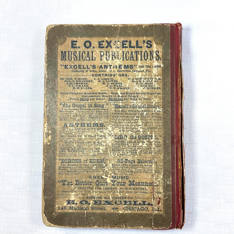 The Gospel in Song by EO Excell: 1885 Copyright for Sunday Schools and Revival Meetings image 2