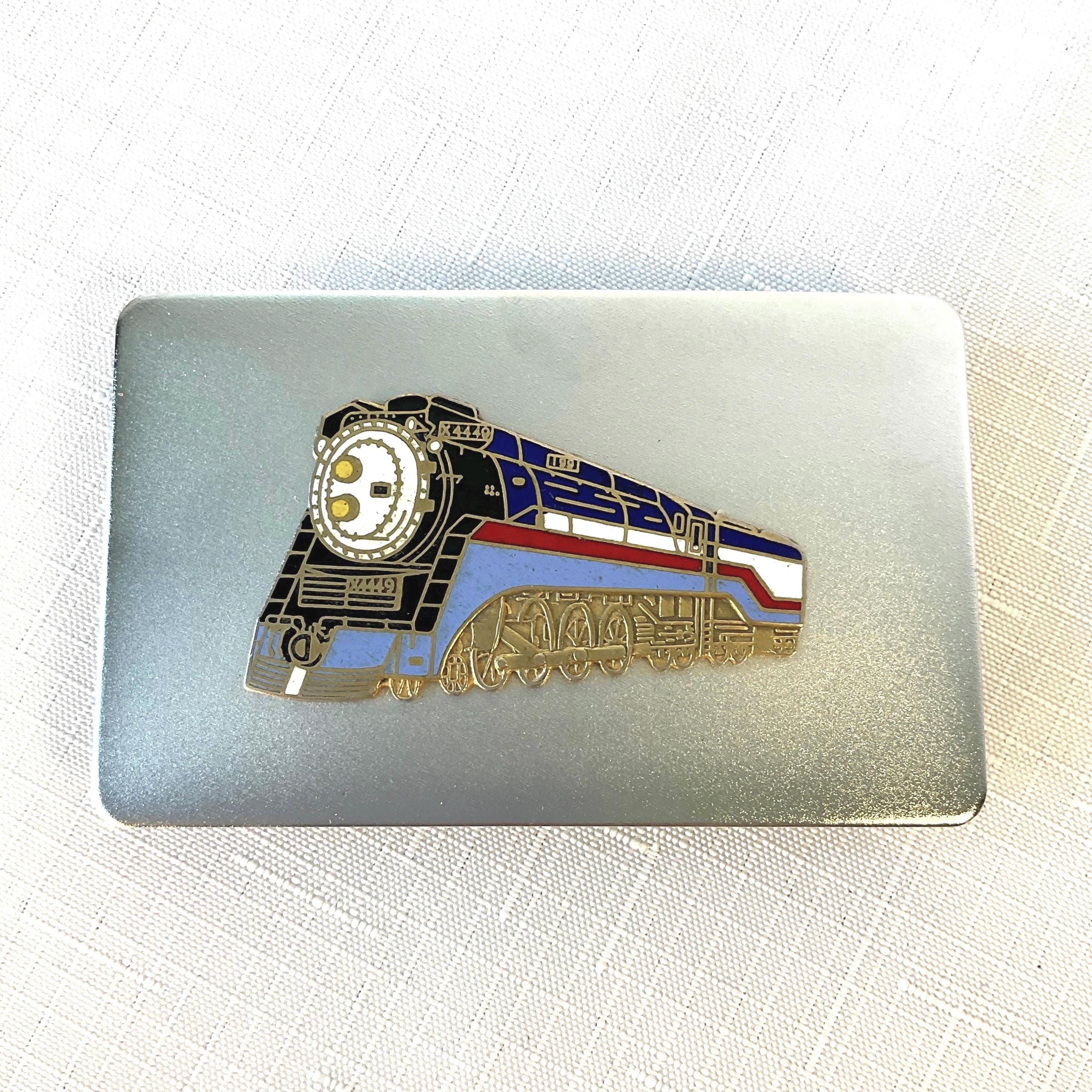 Vintage 1980 Alaska Railroad Belt Buckle Cast-It Inc Denver CO Pewter Train Vintage 1980 Metal Pewter Belt Buckle, Train, Steam Engine  main image 3
