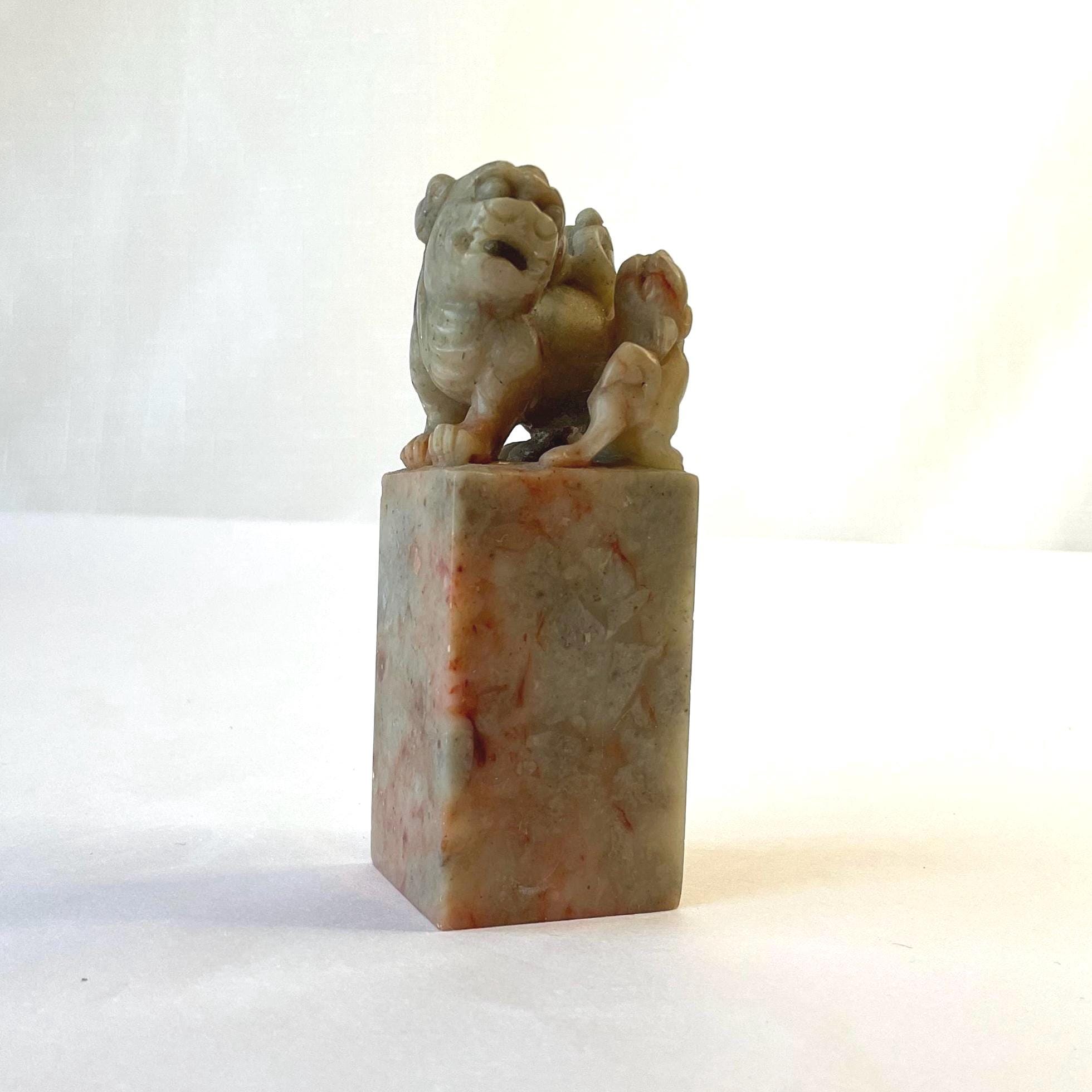 3 Chats colorées figurine Marmolina stéatite artisanat