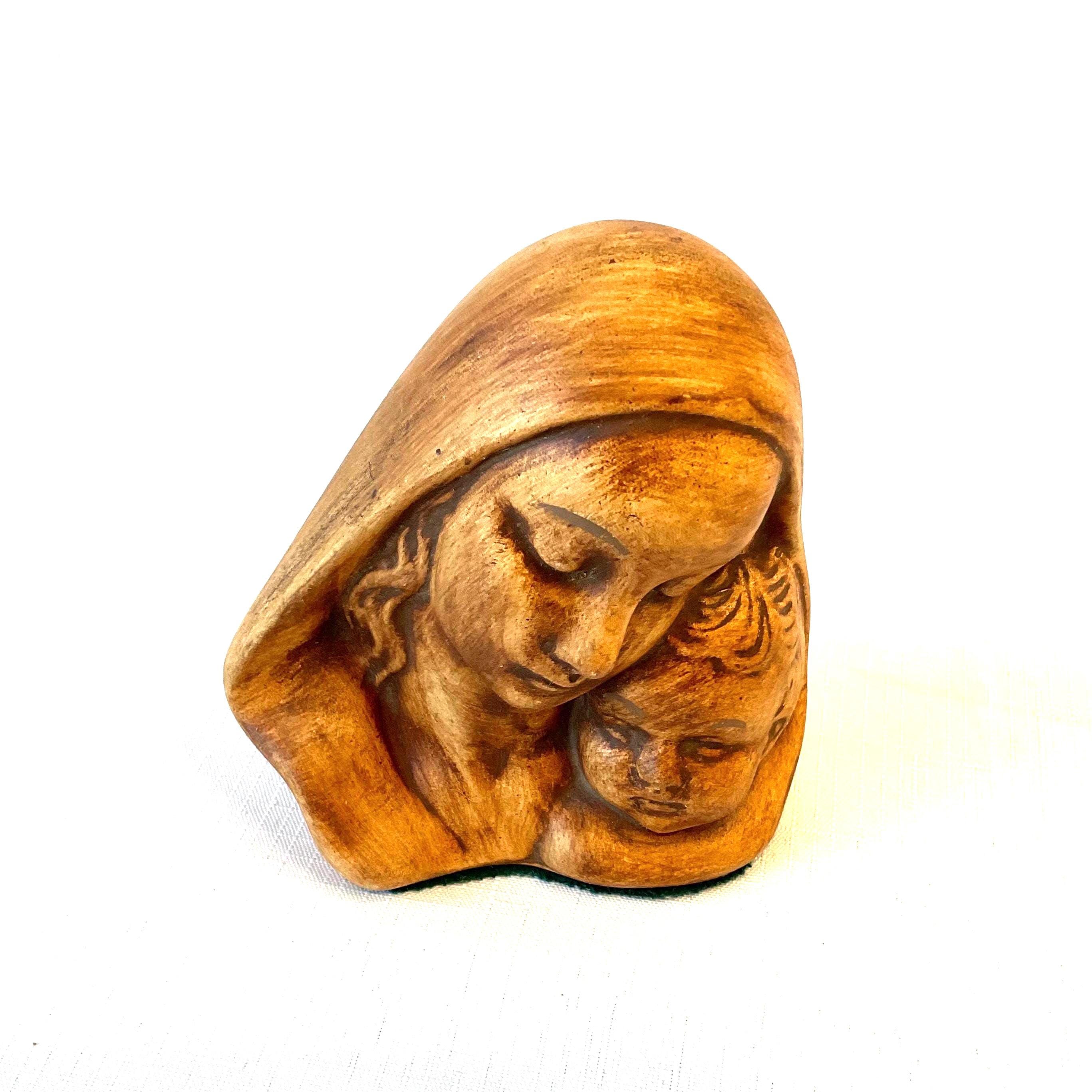 ヴィンテージの聖母子像陶器アート：陶器の装飾 - Etsy 日本 聖母子像