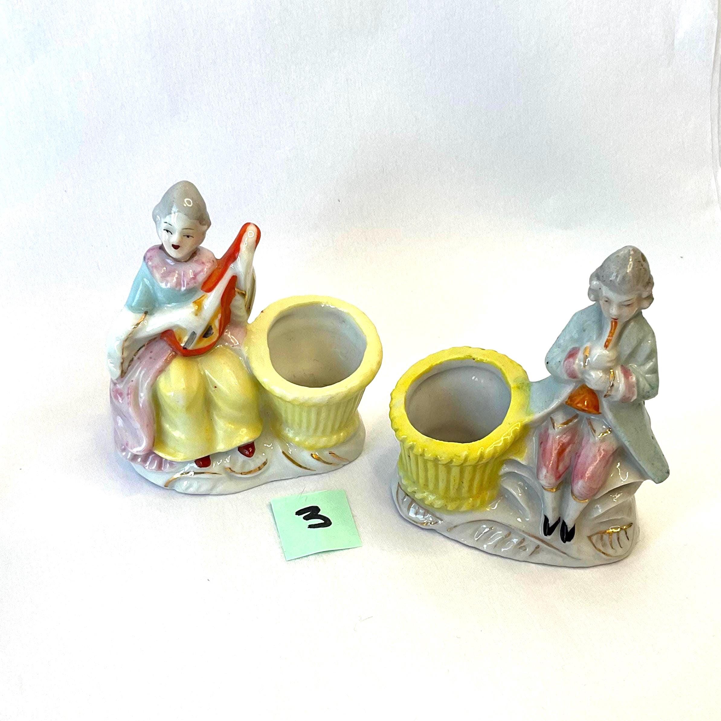 Victorian Toothpick Hand Painted Porcelain Toothpick Holder: Vintage French Provincial ...