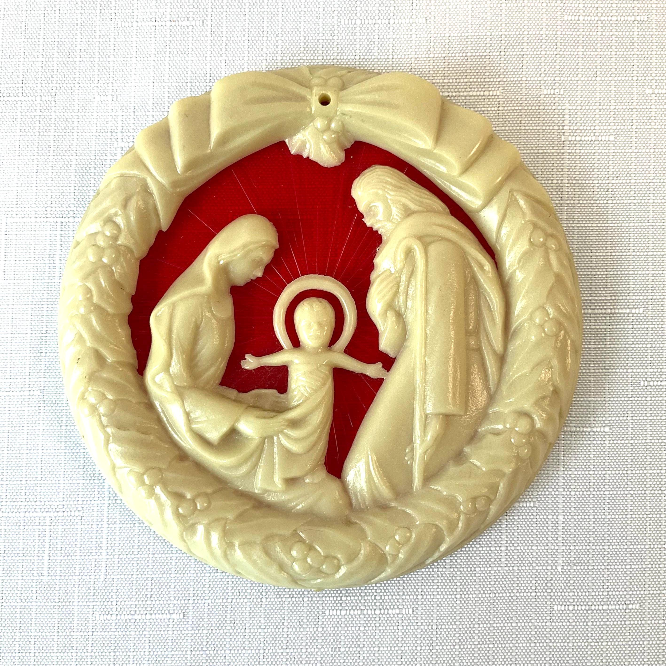 暗闇で光るキリスト降誕のオーナメント：ヴィンテージ・ミッド