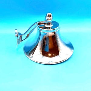 Chrome Wall Mount Nautical Ship Bell, or Fun Vintage Dinner Bell